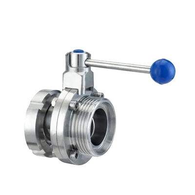 304 316L Sanitary Stainless Steel SMS 3a Dairy Union Set Type Butterfly Valve for Hygienic Applications and Affordable Prices