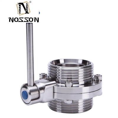 304 316L Sanitary Stainless Steel SMS 3a Dairy Union Set Type Butterfly Valve for Hygienic Applications and Affordable Prices