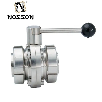 304 316L Sanitary Stainless Steel SMS 3a Dairy Union Set Type Butterfly Valve for Hygienic Applications and Affordable Prices