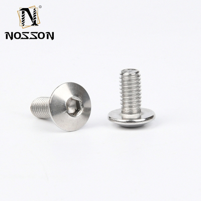 Plain Finish Stainless Steel Beveled Flat Head Hexagonal Allen Screws M2 M3 M4 M5 M6 M8 M10 for Furniture Wood Connector Bolts