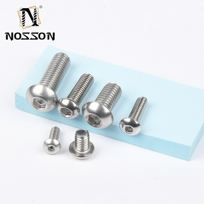 304 Stainless Steel Hexagonal Chamfer Corrosion Resistance Furniture Socket Screws and Bolts with ROUND Head DIN Standard