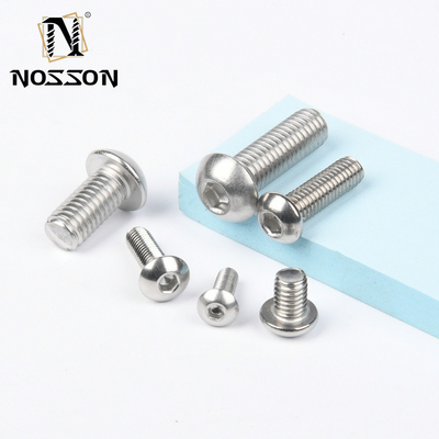 304 Stainless Steel Hexagonal Chamfer Corrosion Resistance Furniture Socket Screws and Bolts with ROUND Head DIN Standard