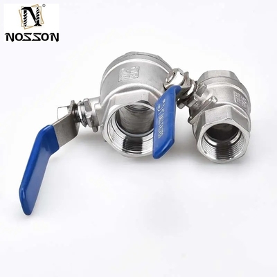 Customizable Port Size 1/2&quot; 4&quot; SS High Pressure 1PC Hexagonal Thread 2000wog Ball Valve for Food and Beverage Industry