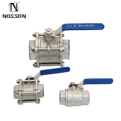 Stainless Steel Ball Valve 2 3 4 Inch NPT Thread Female 3 Piece Full Port Manual Operation ISO9001 Certified Nonstandard