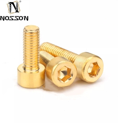 Highly Durable Custom Threads Brass Micro Hexagon Socket Head Screw with Plain Finish and ROUND Head Style