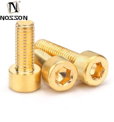 Highly Durable Custom Threads Brass Micro Hexagon Socket Head Screw with Plain Finish and ROUND Head Style