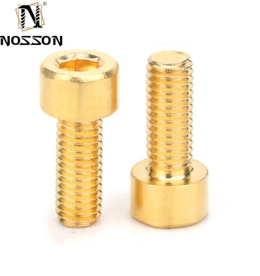 Highly Durable Custom Threads Brass Micro Hexagon Socket Head Screw with Plain Finish and ROUND Head Style
