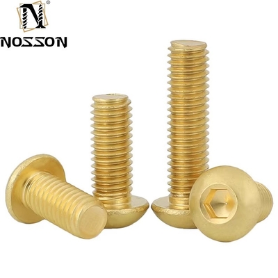 Peace of Mind Guaranteed Metric H62 Brass Pan Head Torx Machine Security Screw M8 Button Trox Head Screw with Plain Finish