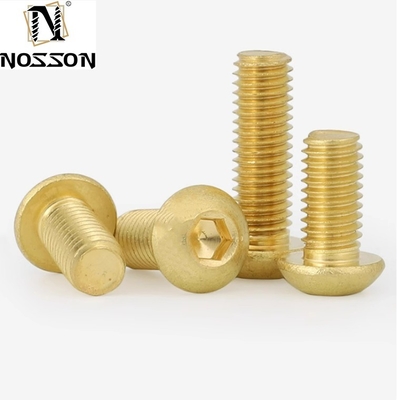 Peace of Mind Guaranteed Metric H62 Brass Pan Head Torx Machine Security Screw M8 Button Trox Head Screw with Plain Finish