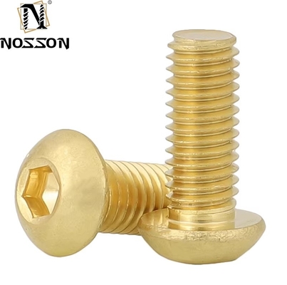 Peace of Mind Guaranteed Metric H62 Brass Pan Head Torx Machine Security Screw M8 Button Trox Head Screw with Plain Finish