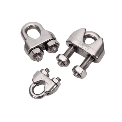 Metric Size DIN Standard Stainless Steel Wire Rope Clip Forged Marine Rigging Cable Clamp with Customized Support OEM