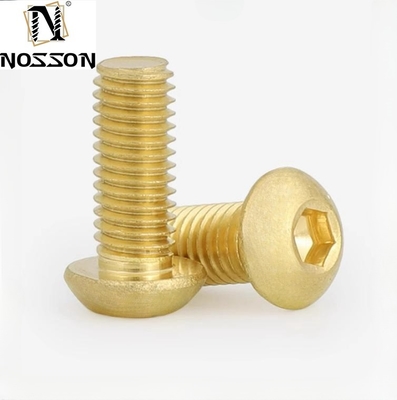 Peace of Mind Guaranteed Metric H62 Brass Pan Head Torx Machine Security Screw M8 Button Trox Head Screw with Plain Finish