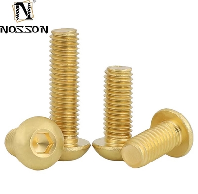 Peace of Mind Guaranteed Metric H62 Brass Pan Head Torx Machine Security Screw M8 Button Trox Head Screw with Plain Finish
