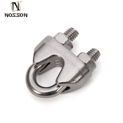 Metric Size DIN Standard Stainless Steel Wire Rope Clip Forged Marine Rigging Cable Clamp with Customized Support OEM