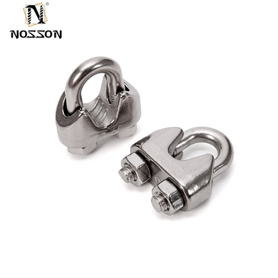Metric 304/316 Stainless Steel Wire Rope Clamp U Bolt Wire Rope Clip for Pipe Clamps Type Double Pipe Clamps in General Industry ZINC Finish
