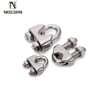 Metric 304/316 Stainless Steel Wire Rope Clamp U Bolt Wire Rope Clip for Pipe Clamps Type Double Pipe Clamps in General Industry ZINC Finish