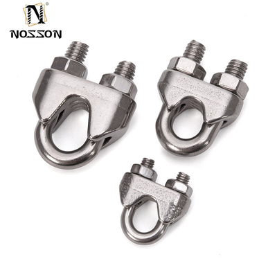 Metric 304/316 Stainless Steel Wire Rope Clamp U Bolt Wire Rope Clip for Pipe Clamps Type Double Pipe Clamps in General Industry ZINC Finish