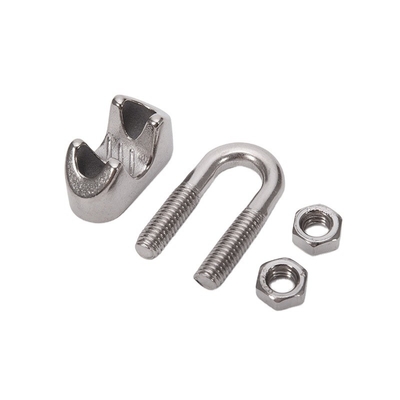 OEM Supported DIN741 Stainless Steel Wire Rope Clip for General Industry Rigging Cable Grip Clamp 4.6mm 7.9mm 10mm 12mm