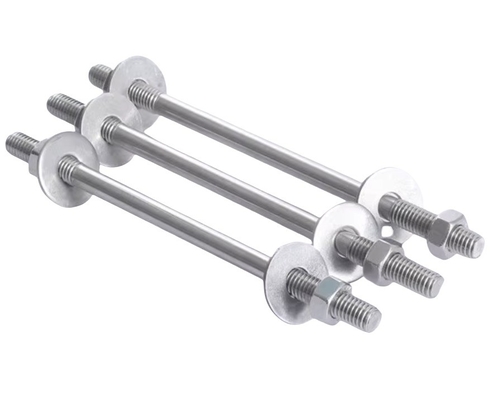 Customized Stainless Steel Threaded Rod Full Thread Bar Thread Stud Bolts with Heavy Nuts DIN Standard Bright Finish