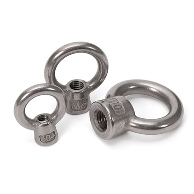 SS314 Stainless Steel Eye Nut M6 Lifting JIS1169 Screw Hook with Grade A4-80 Polished Finish Standard DIN