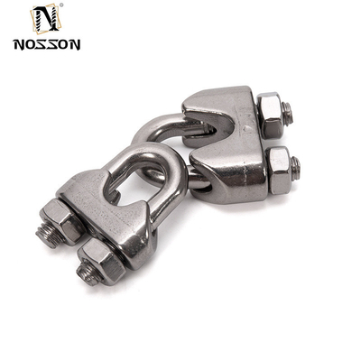 Customized 10mm Metric Size DIN 741 Forged Wire Rope Clamp for Polished Stainless Steel Marine Rigging Assemblies in General Industry