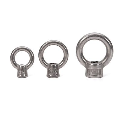 SS314 Stainless Steel Eye Nut M6 Lifting JIS1169 Screw Hook with Grade A4-80 Polished Finish Standard DIN
