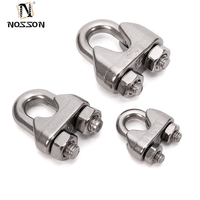 Customized 10mm Metric Size DIN 741 Forged Wire Rope Clamp for Polished Stainless Steel Marine Rigging Assemblies in General Industry