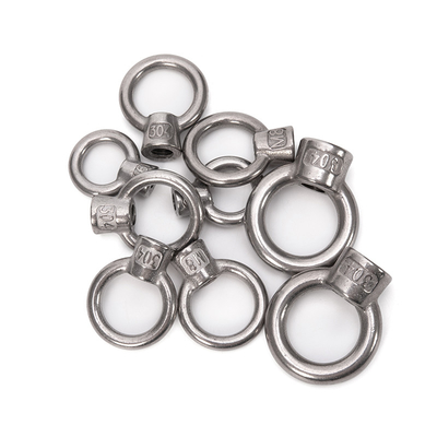 Stainless Steel 304 Forged Ring Shape Eye Nut Galvanized Polish M8 M27 Lifting Sizes M10 M12 M14 M16 M18 M20 M24 M27 A2-70 Grade
