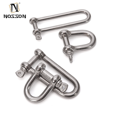 High Polished Surface Stainless Steel Long Dee Shackle for Metric Measurement System in Rigging Hardware