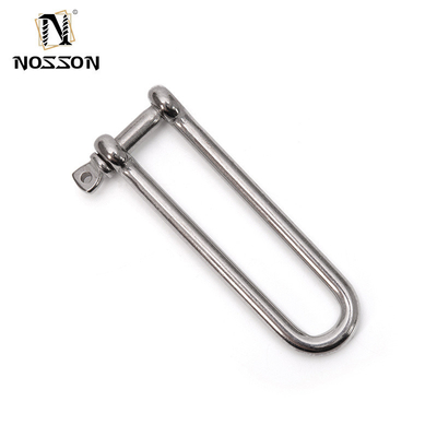 High Polished Surface Stainless Steel Long Dee Shackle for Metric Measurement System in Rigging Hardware