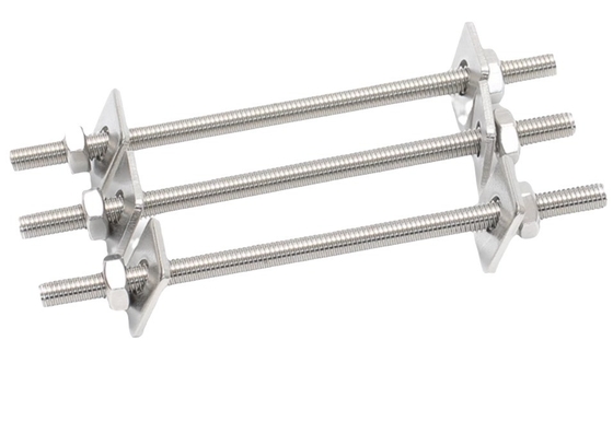 Extended Double Head Bolt Threaded Rod System of Measurement Stainless Steel Wall Threading Screw and Nut Set M6 M8 M16