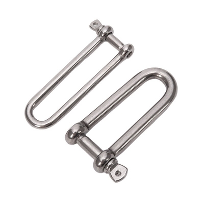 Healthcare Marine Hardware Heavy Duty Stainless Steel 304/316 Long D Shackle with Screw Collar Pin and High Polished Surface
