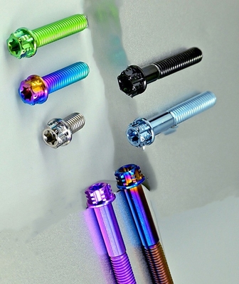 JIS Standard ZINC Finish Durable M6 *40mm Titanium Alloy Torx Head Bolts Screw for Motor Front Wheel Hub Scooter