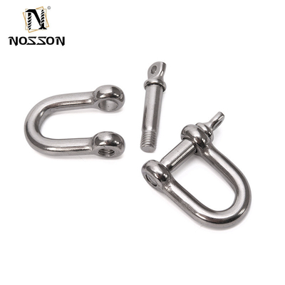Precision Casting Technology Stainless Steel Long Type Lifting Dee Screw Pin Ss304 Or Ss316 D Shackle with Bow Design
