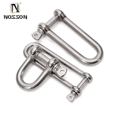 Precision Casting Technology Stainless Steel Long Type Lifting Dee Screw Pin Ss304 Or Ss316 D Shackle with Bow Design