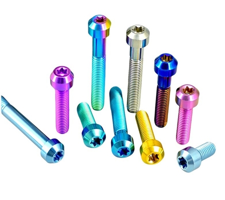 Black Oxide Finish Titanium Bolts Screws for M1.6 M2 M2.5 M3 M4 M5 M6 M8 M10 M12 M14 M16 M20 in Metric Measurement System