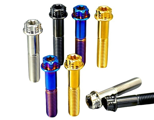 Black Oxide Finish Titanium Bolts Screws for M1.6 M2 M2.5 M3 M4 M5 M6 M8 M10 M12 M14 M16 M20 in Metric Measurement System