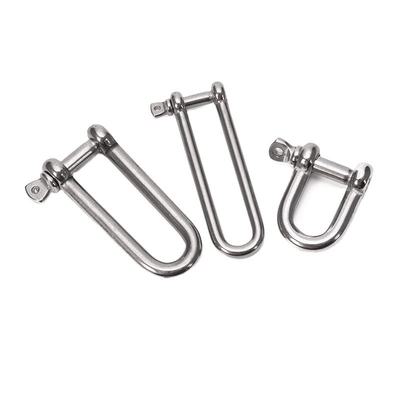 8mm Precision Casting High Strength Long Type Dee Shackle for Water Treatment Polished Stainless Steel