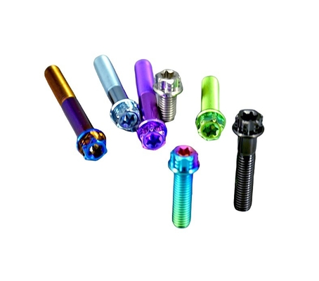 Black Oxide Finish Titanium Bolts Screws for M1.6 M2 M2.5 M3 M4 M5 M6 M8 M10 M12 M14 M16 M20 in Metric Measurement System