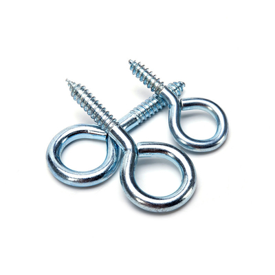 JIS Standard M1.6 M2 M2.5 M3 M4 M5 M6 M8 M10 M12 M14 M16 M20 Special Triangle Shape Eye Hook Screw with ZINC Finish and Open Eyes