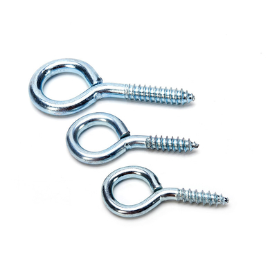 JIS Standard M1.6 M2 M2.5 M3 M4 M5 M6 M8 M10 M12 M14 M16 M20 Special Triangle Shape Eye Hook Screw with ZINC Finish and Open Eyes