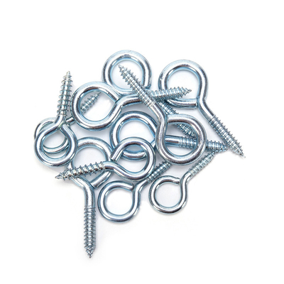 JIS Standard M1.6 M2 M2.5 M3 M4 M5 M6 M8 M10 M12 M14 M16 M20 Special Triangle Shape Eye Hook Screw with ZINC Finish and Open Eyes