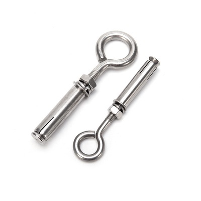 JIS Standard 304 Stainless Long Concrete Sleeve Anchor Hook Eye Bolt with Nut Washer 1.6m2 m2.5m3 m4 m5 m6 m8 m10 m12 m14 m16 m20