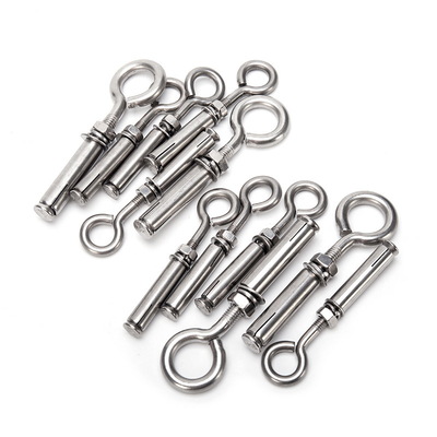 JIS Standard 304 Stainless Long Concrete Sleeve Anchor Hook Eye Bolt with Nut Washer 1.6m2 m2.5m3 m4 m5 m6 m8 m10 m12 m14 m16 m20