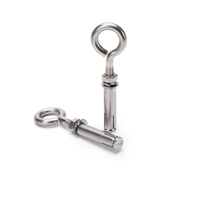 JIS Standard 304 Stainless Long Concrete Sleeve Anchor Hook Eye Bolt with Nut Washer 1.6m2 m2.5m3 m4 m5 m6 m8 m10 m12 m14 m16 m20