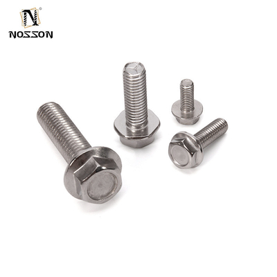 ZINC Finish Grade 304/316/A2-70/A4-80 Material Stainless Steel M2 M5 M6 M8 Titanium Flange Bolts with High Precision and Hex Head