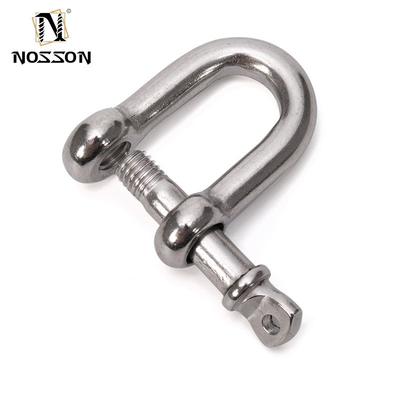 Polished Silver D Shackle for Heavy-Duty Applications in Stainless Steel 304/316 M4-M16 with Finish and Screw Collar Pin