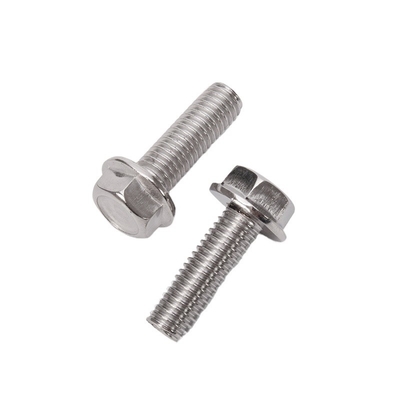 Grade A2-70/A4-80 Stainless Steel Hex Flange Bolt M6 M7 M8 M10 M12 M14 M24 for Heavy Machinery and Construction Projects