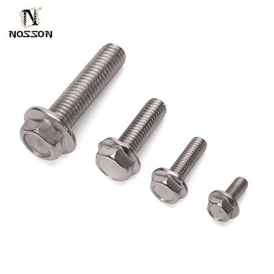 Grade A2-70/A4-80 Stainless Steel Hex Flange Bolt M6 M7 M8 M10 M12 M14 M24 for Heavy Machinery and Construction Projects