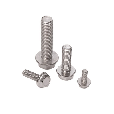 304 316 Stainless Steel M5 M20 DIN Standard Hex Flange Bolts for Heavy Duty Applications ZINC Finish Sliver